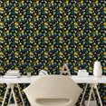 thumbnail image 2 of Ambesonne Jungle Boho Peel & Stick Wallpaper for Home, Monstera Leaves Flowers, 13"x72", Sea Blue Mustard, 2 of 5