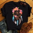 thumbnail image 2 of Camiseta De Moda Para Mujer Estampada Dreamcatcher Verano Manga Corta tops Dama Niñas Nuevas Camisetas Gráficaspangjing, 2 of 3