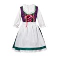 thumbnail image 2 of Girls Traditional German Oktoberfest Costumes Long Sleeve Ruffle Tops Princess Dress Apron 3 Piece Outfits, 2 of 7