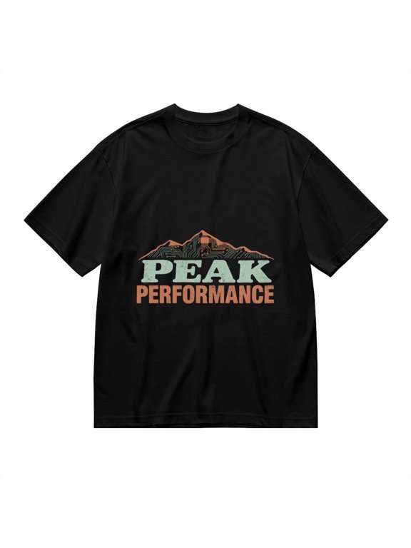 T Shirt for Men, Peak Performance, Mountain Circuit Print 1, Vintage Graphic Tees Men, 23931008,3XL