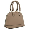 thumbnail image 2 of FashionPuzzle Zip-Around Saffiano Classic Dome Satchel (Travertine), 2 of 7