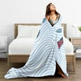 thumbnail image 5 of Delaware State University Logo Fleece Blanket, Very Soft Microfiber Flannel Blanket for Couch Warm and Cozy for All Seasons, 5 of 6