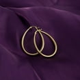 thumbnail image 7 of Alexcraft Gold Hoop Earrings | Oval Silver Plated Hoop Earrings for Women | Hypoallergenic Big Teardrop Hoop Earrings Large Chunky Huggie Hoops for Womens, 7 of 7