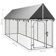 thumbnail image 4 of vidaXL Dog Kennel Silver Galvanized steel, Polyethylene, 4 of 40
