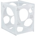 thumbnail image 1 of Worown 11 Holes Collapsible Plastic Balloon Sizer Cube Box, 2-10 Inch Balloon Size Measurement Tools for Decorations Like Balloons Arch or Column (White ）, 1 of 7