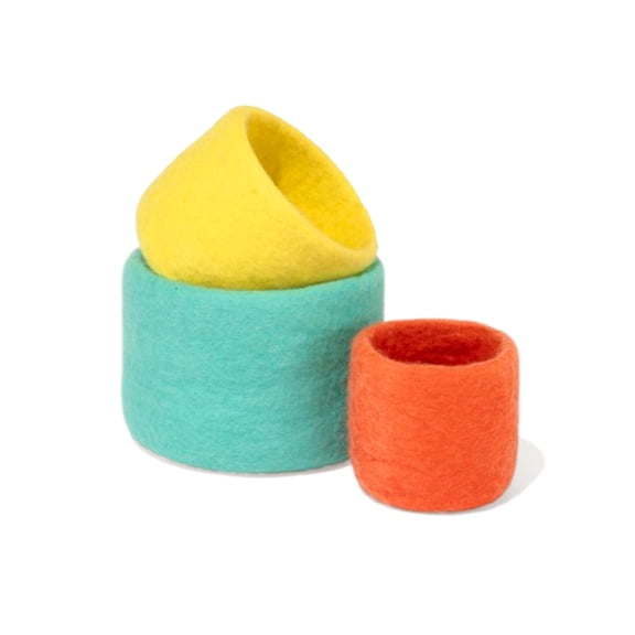 Lovevery, Nesting Felt Baskets (3), Perfect for Your Toddler Starting at 13 Months
