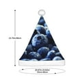 thumbnail image 3 of KLL Christmas Hats for Adults Plush Blueberry Print Santa Hat Xmas Fluffy Santa Claus Hat for Women Men, 3 of 6