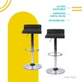 thumbnail image 3 of Set de 2 Silla alta para comedor negro 6.49 pulg X Pross SAPC01BK, 3 of 7