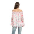 thumbnail image 4 of Valcatch Women Off the Shoulder Tops Long Sleeve Leopard Print Chiffon Top, 4 of 5