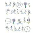 thumbnail image 1 of Jumpingount Pegatinas de agua de lavanda para mujeres y niñas, pegatinas artísticas con patrón de flores para manicura Arte de uñas, 1 of 6