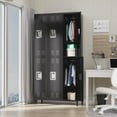thumbnail image 5 of Garvee Lockers for Employees, 72" Metal Storage Cabinets with 6 Doors & 18 Hooks for Home, Office, Gym, School, Black, 5 of 9
