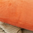 thumbnail image 6 of Deconovo Large Sofa Pillow Covers Velvet Decorative Throw Pillow Covers Soft Cushion Covers for Bedroom, 26"x 26", Orange, 2 Pack, 6 of 8