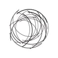 thumbnail image 4 of Denine Small Abstract Round Wall Art - Black, 4 of 6