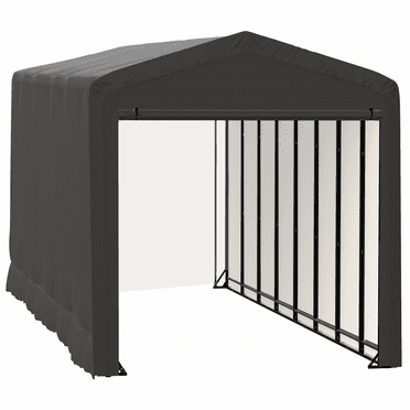 ShelterLogic Wind & Snow-Load Rated Steel Garage, 14'x36'x16', Gray