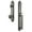 Antique Pewter, variant on Grandeur Arc D Grip Dummy Handleset with Windsor Knob