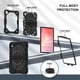 thumbnail image 3 of Funda Resistente a Golpes para Samsung Galaxy Tab S11, Funda Protectora de Silicona + Capa de PC Anti Caída con Asa Giratoria de 360°, Soporte, Correa para el Hombro, Negro, para Galaxy Tab S11, 3 of 9