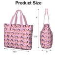 thumbnail image 3 of Tote Bag for Women - Pink Dachshund Chips Shoulder Bag - Large Utility Work Duffle Bag with Zipper Handbag for Travel, Work, Sprots, 3 of 5