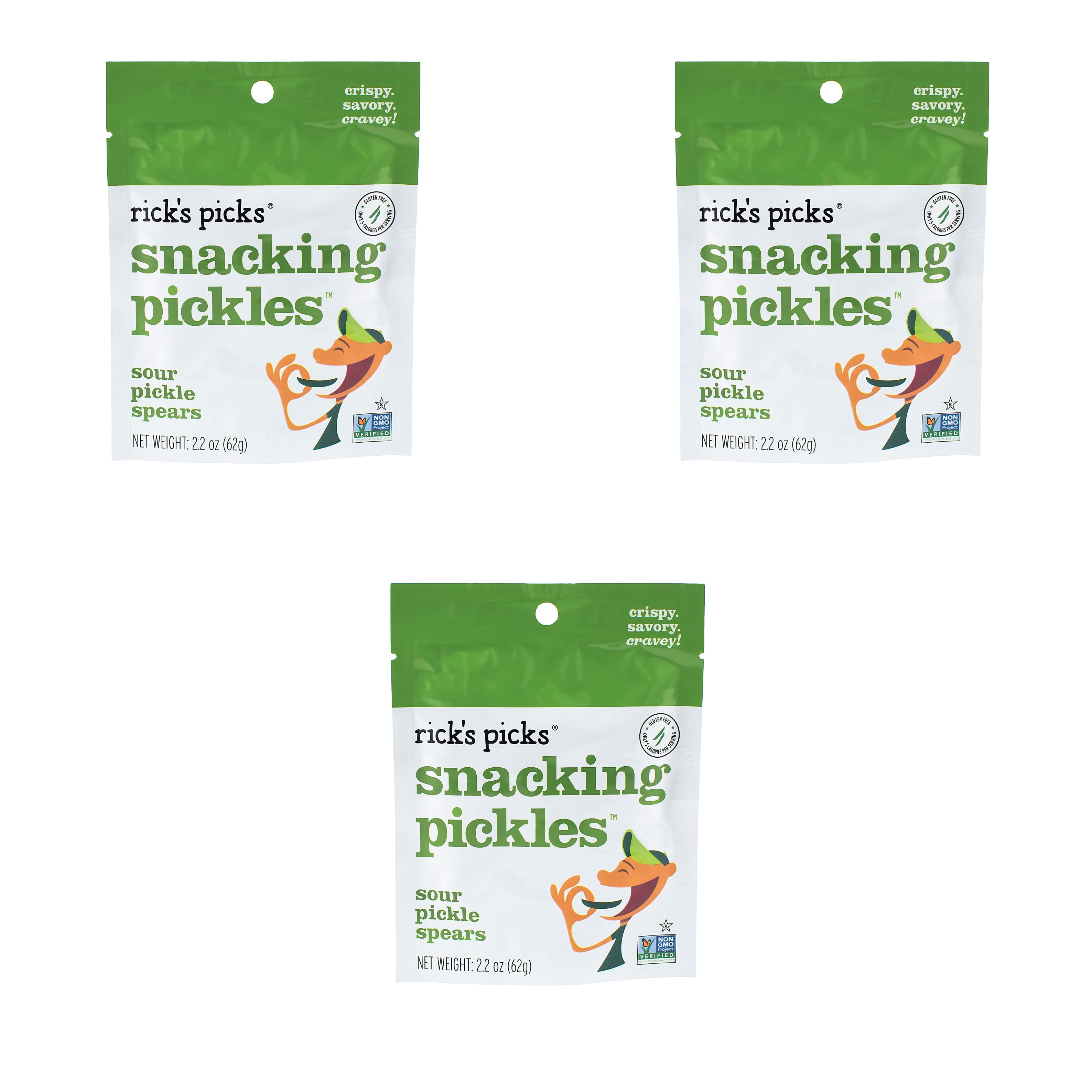 Rick's Picks Sour Snacking Pickles 3 Pack