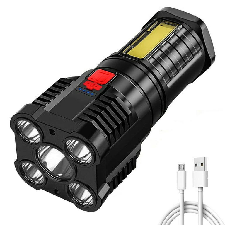 Alloet COB Flashlight 500LM LED Powerful 4 Modes Torch Light for