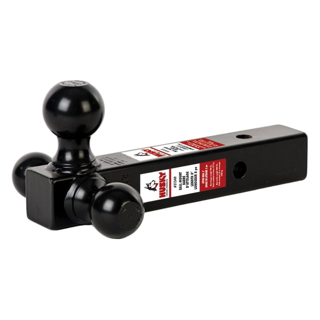 Husky Towing Trailer Hitch Ball Mount 31349 Class III/IV; Fits 2 Inch Receiver; 0 Inch Drop and 0 Inch Rise; Non Swivel; Non Extendable; Black Powder Coat Steel