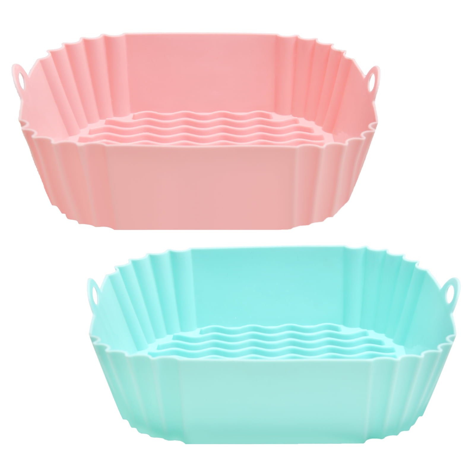 2 Pack Air Fryer Silicone Liners, CAUTUM Reusable 8.3 inch Air Fryer