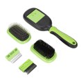 thumbnail image 4 of Juego de cepillos para el pelo de mascotas, 5 uds., multifuncional, reutilizable, portátil, cómodo, Kit de cepillos para el cuidado de animales para perros y gatos, 4 of 8