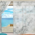 thumbnail image 2 of Splicing Pattern Marble Patterned Background Semi Sheer Curtains Window Voile Drapes Panels Treatment-55X84in for Living Room Bedroom Kids Room, 2 of 4