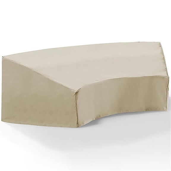Afuera Living Vinyl Polyester Fabric Patio Sectional Cover in Tan