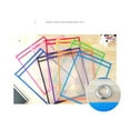 thumbnail image 6 of Milue 30 Pieces Worksheet Pocket Waterproof PVC Pockets with Marker, Eraser, Rings, 6 of 14