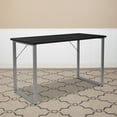 thumbnail image 3 of Flash Furniture Harvey Black Finish Computer Desk with Silver Metal Frame, 3 of 8