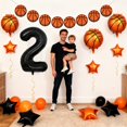 thumbnail image 4 of Globos con números de baloncesto de 40 cm para decoración de fiesta de segundo cumpleaños, 4 of 6