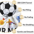 thumbnail image 3 of Personalized Soccer Blanket for Soccer Lovers - 60x80 Inches Twin Size - Soft Fuzzy Cozy Blankets Gifts for Soccer Players for Christmas - Colorful Sports Throw Blanket for Couch, Living Room & Bed, 3 of 6