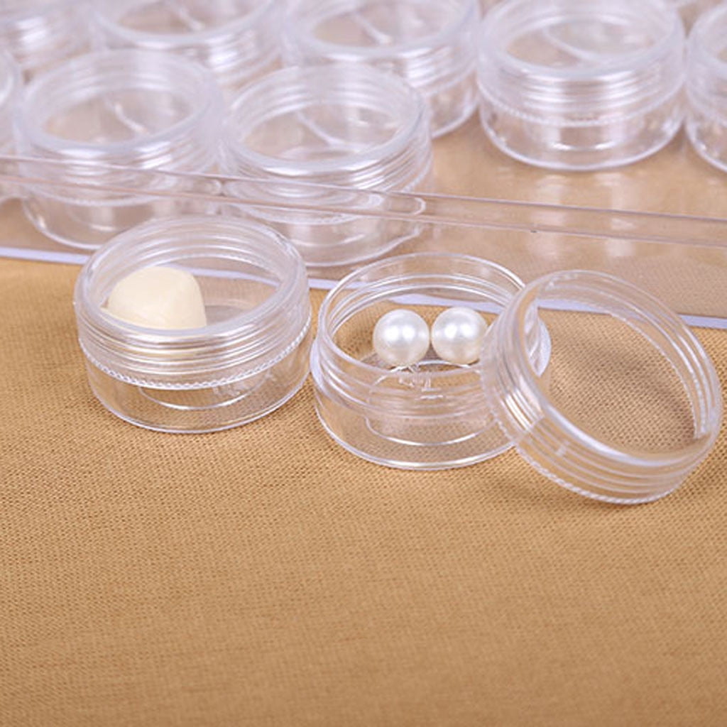 Clearance! Eeatig Storage 1Pcs Plastic Art Jewelry Box 24 Grids Rectangle Tool Storage Bead Container Housekeeping & Organizers Household Essentials White
