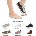 thumbnail image 2 of 6 Pairs Unisex Thick Cushion Athletic Cotton Non Slip Low Cut Flat Liner No Show Socks, 2 of 6