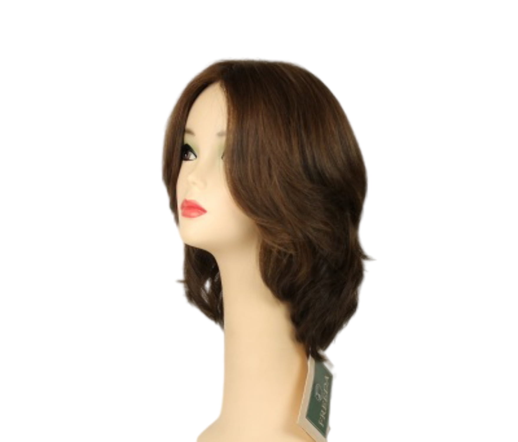 European Human Hair Freeda Wig Shlomit Medium Brown With Blonde Highlights Skin Top Size S