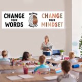 Koyal Wholesale Growth Mindset Classroom Banner Sign for Teachers, Wall ...
