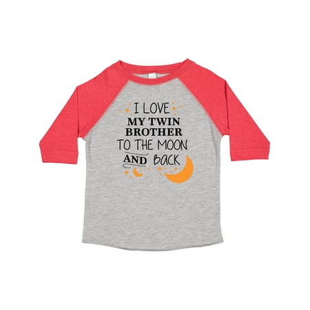 

Inktastic I Love My Twin Brother to the Moon and Back Gift Toddler Boy or Toddler Girl T-Shirt