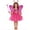 C278/Hot Pink, variant on XIYON Girl Clothes Glowing Fairy For Girls With Light Up Wand And Floral 4 Piece Dress Up Play One Size