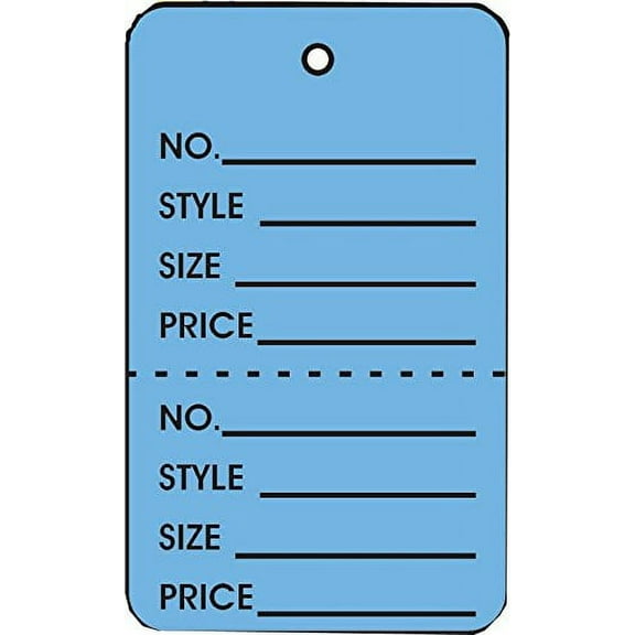 Small DARK BLUE 2 Part Perforated Price Coupon Tags / 1000 PER BOX