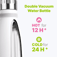 thumbnail image 6 of 12oz Kids Water Bottle for School - Leak-Proof Insulated Stainless Steel, Small Size (White), 6 of 10