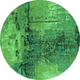 thumbnail image 1 of Ahgly Company Indoor Round Oriental Green Industrial Area Rugs, 5' Round, 1 of 4