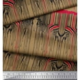 thumbnail image 3 of Soimoi Brown polyester Crepe Fabric Umbrella & Wild Animal Skin Decor Fabric Printed BTY 42 Inch Wide, 3 of 3