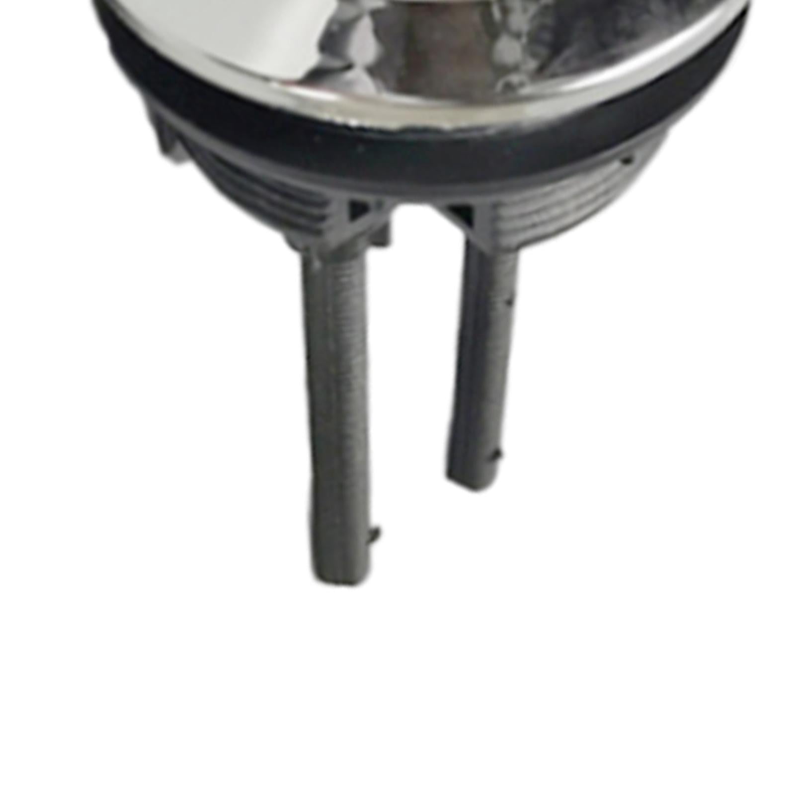 EXCEART Dual Push Flush Button Replacement For Toilet Tank – Round Silver, Fits 38mm Hole, 1pc