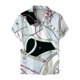 thumbnail image 1 of Camisas Vaqueras Para Hombre Manga Corta Camisa de vestir de manga corta hawaiana con estampado floral suelto para hombre (White, 3XL), 1 of 2