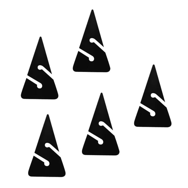 Lot 5 Triangle Markers for Cave Diving And Wrecks - Black