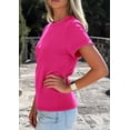 thumbnail image 5 of PRETTYGARDEN Womens Summer Tops Spring Casual Rolled Short Sleeve Basic Tees Crew Neck Work Shirts Fashion Clothing, 5 of 10