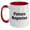 White/Red, variant on Funny Future Reporter Gifts from Mom, Unique Two Tone Coffee Mugs for Reporter Friends, Mother's Day Unique Gifts