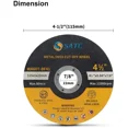 thumbnail image 2 of 10 Pack Metal & Stainless Steel Cut Off Wheels 4-1/2" Angle Grinder Cutting Disc, 2 of 5