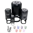 thumbnail image 1 of Cute Easter Bunny Face Self-Inking Rubber Stamp Ink Stamper - Fuchsia Ink - Small 3/4 Inch, 1 of 7