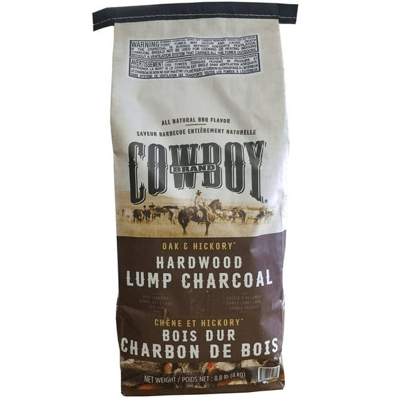 Cowboy Oak and Hickory Lump Charcoal 8.8 lbs, Oak & Hickory Lump Charcoal (8.8)